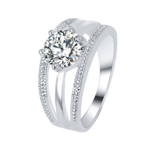 Women Wedding Engagement Ring Crystal Jewelry Rings