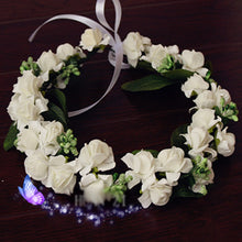 Girl Rose Flower Bridal Wreath Bridesmaid Headdress Hair Accessories