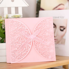 10Pcs Romantic Wedding Party Invitation Card Delicate Carved Butterlies Pattern